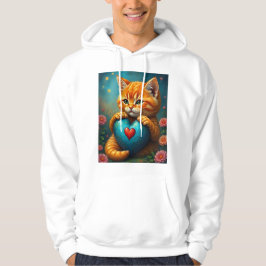 Kärlek Kattunge Hoodie