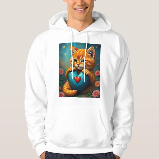 Kärlek Kattunge Hoodie (Framsida)