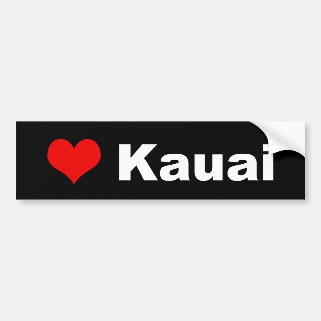 Kärlek Kauai Bildekal (Framsidan)