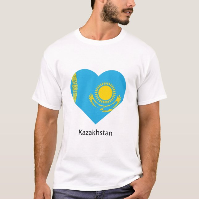 Kärlek Kazakstan T Shirt (Framsida)