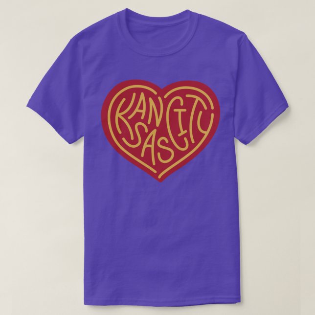 Kärlek KC röd x gult T Shirt (Design framsida)