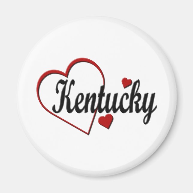 Kärlek Kentucky Hearts Magnet (Framsidan)