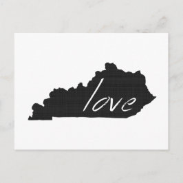Kärlek Kentucky Karta Shaped Antique Black Chalkbo Vykort