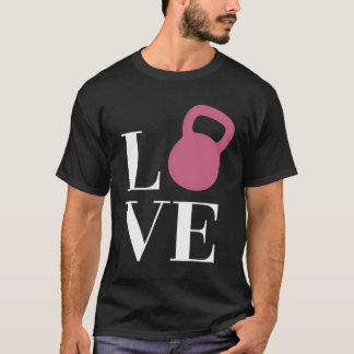 Kärlek Kettlebell Workout Fitness Roligt T Shirt