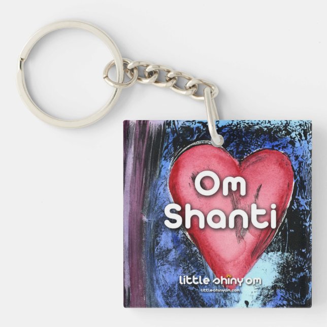 Kärlek Keychain för Om Shanti (Framsidan)