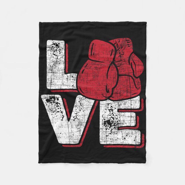 Kärlek - Kickboxer Kickboxing Fitness Träning Mart Fleecefilt (Framsidan)
