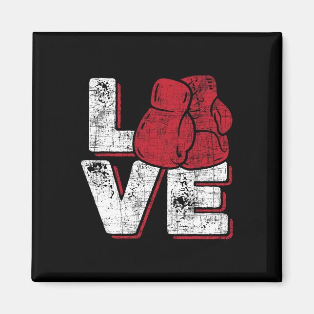 Kärlek - Kickboxer Kickboxing Fitness Träning Mart Magnet (Framsidan)