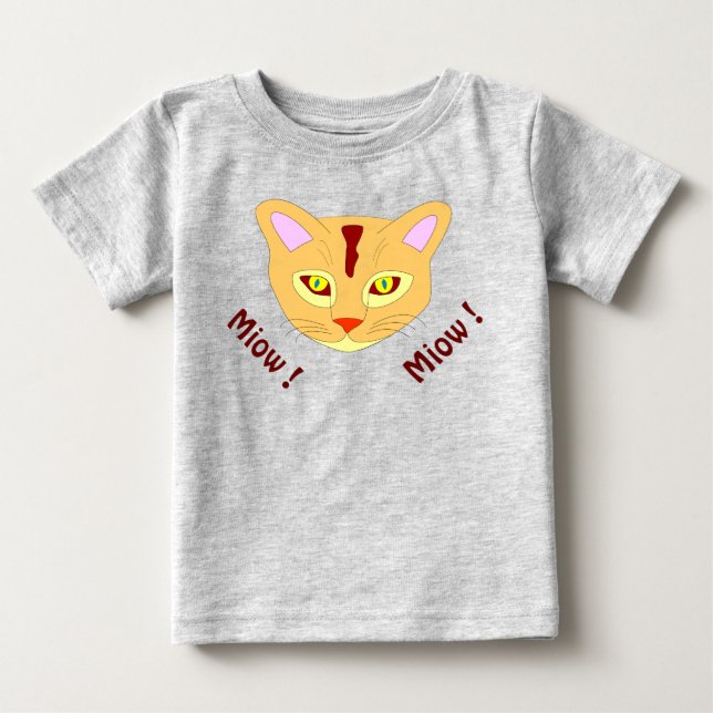 Kärlek Kid Child Cat Design T-Shirt (Framsida)