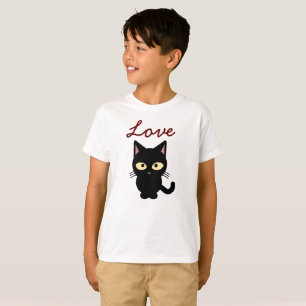 Kärlek Kid Child Cat Design T-Shirt
