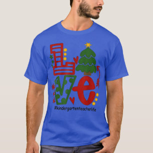 Kärlek Kindergarten Julgran Dekoration Julafton T Shirt
