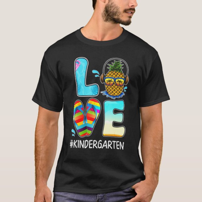 Kärlek Kindergarten Lärare Life Chritsmas i juli S T Shirt (Framsida)