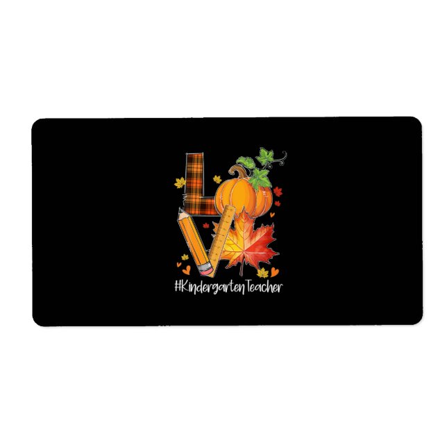 KÄRLEK Kindergarten Teacher Höst löv hösten höst Fraktsedel (Framsidan)