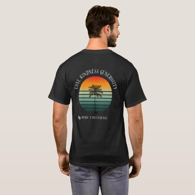 Kärlek, kinditet, generositet - Surfing Summer Vib T Shirt (Hel baksida)