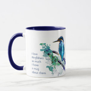 Kärlek Kingfisher Birds så mycket citattecken Mugg