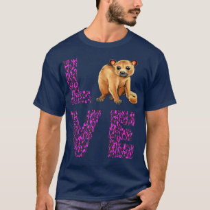 Kärlek Kinkajou Lila Leopard Night Walker Kinkajou T Shirt