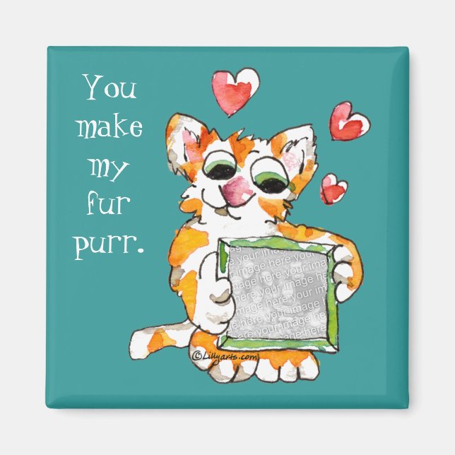 Kärlek-klapp med ditt fotogenmagnet Valentine Magnet (Framsidan)