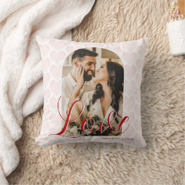 Kärlek-klassat minimalistiskt Valentines day-foto Kudde