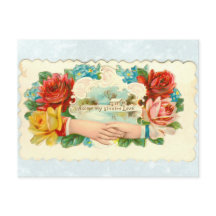 Kärlek klippt med händer & rosor