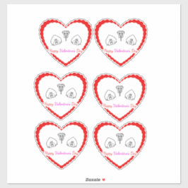 kärlek! klistermärken