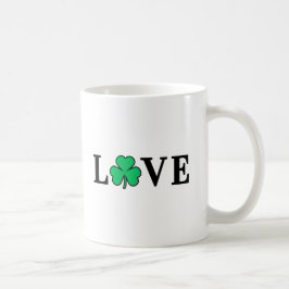 KÄRLEK Klöver Shamrock Ireland Elegant Minimal Kaffemugg