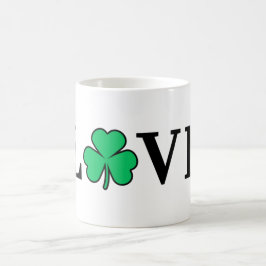 KÄRLEK Klöver Shamrock Ireland Elegant Minimal Kaffemugg