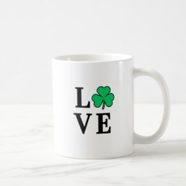KÄRLEK Klöver Shamrock Ireland St Patrick textbase Kaffemugg