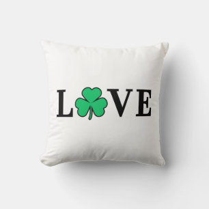 KÄRLEK Klöver Shamrock Ireland St Patrick textbase Kudde