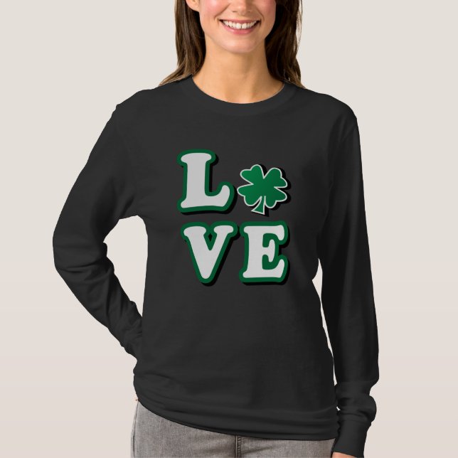 Kärlek Klöver 🍀 T Shirt (Framsida)