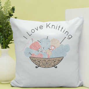 Kärlek Knitting Yarn Bowl Kudde