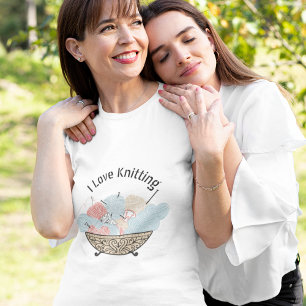 Kärlek Knitting Yarn Bowl T Shirt