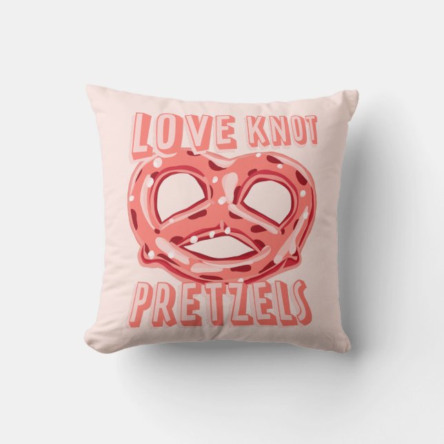 Kärlek Knot Pretzel Kudde (Framsida)