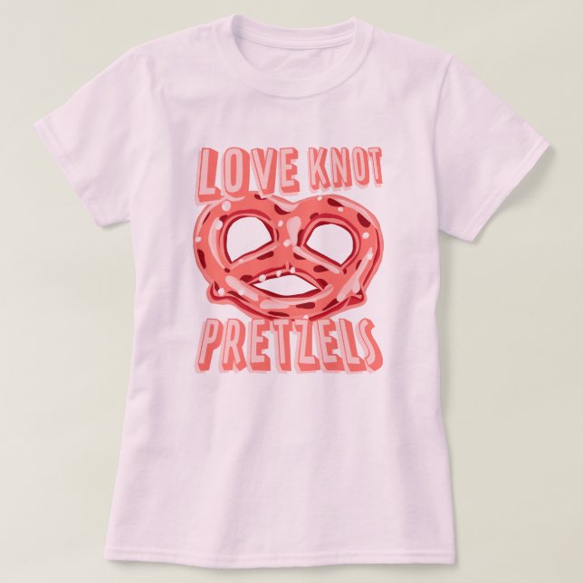 Kärlek Knot Pretzel T Shirt (Design framsida)