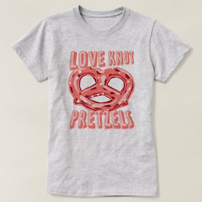 Kärlek Knot Pretzel T Shirt (Design framsida)