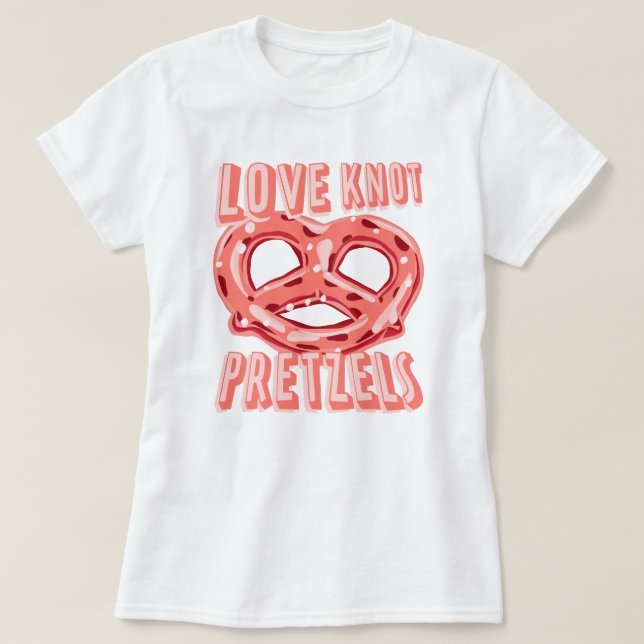 Kärlek Knot Pretzel T Shirt (Design framsida)