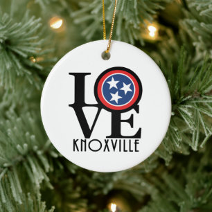 KÄRLEK Knoxville Tennessee Julgransprydnad Keramik