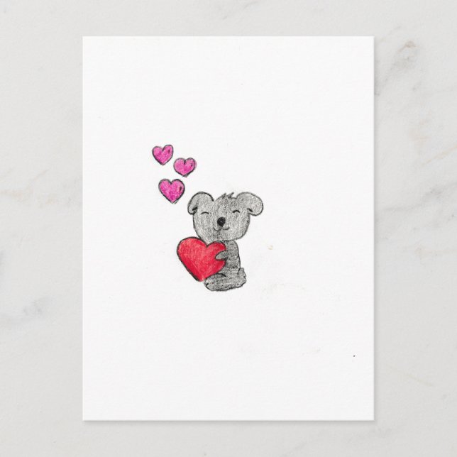 Kärlek Koala Bear Vykort (Framsida)