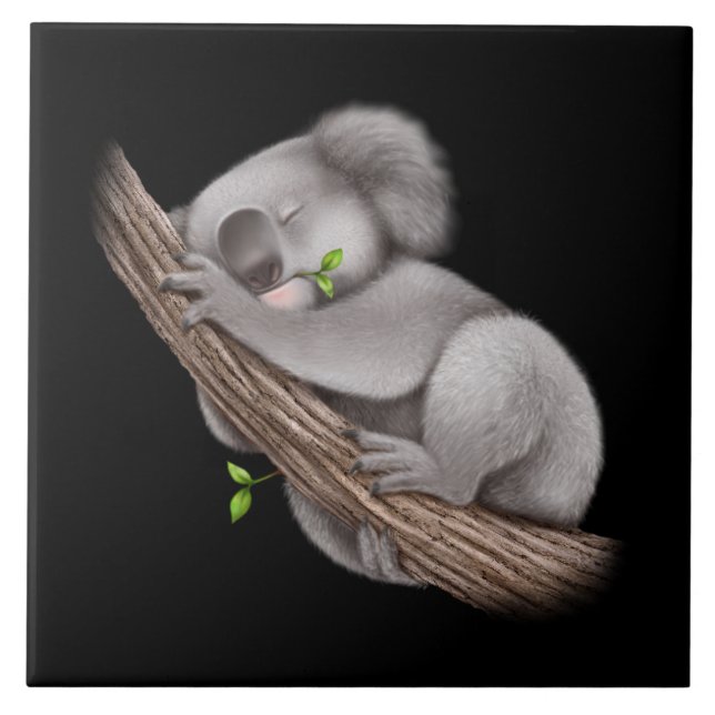 Kärlek Koala Bears Classic Kakelplatta (Framsidan)