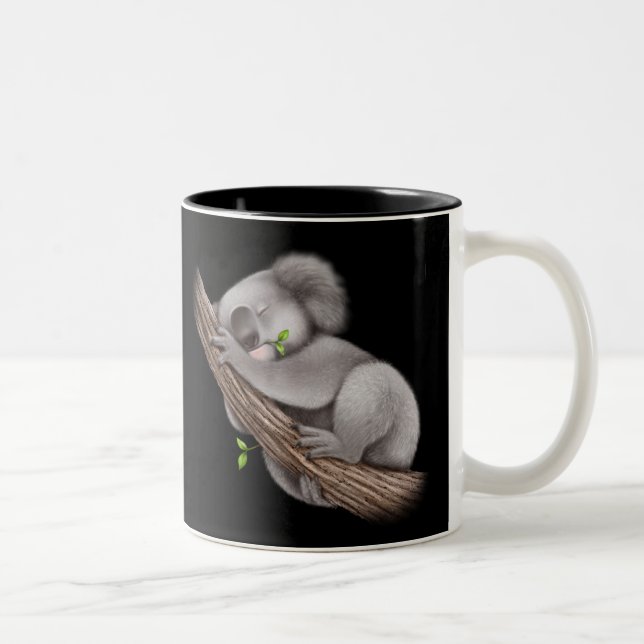 Kärlek Koala Bears  Två-Tonad Mugg (Höger)