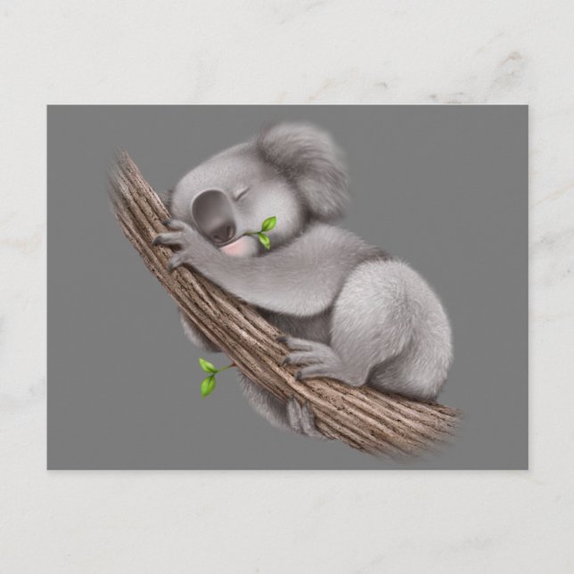 Kärlek Koala Bears vykort (Framsida)