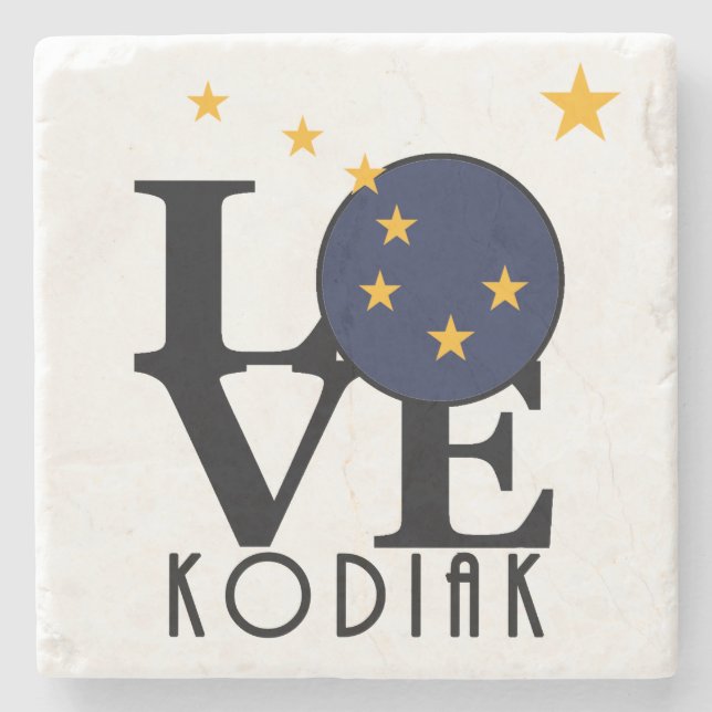 KÄRLEK Kodiak Alaska Stenunderlägg (Framsidan)