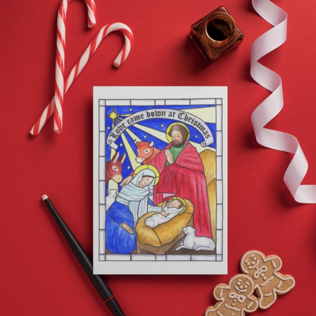 Kärlek kom besegrar julkortet helgkort (Skapare uppladdad)