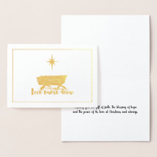 Kärlek kom med julkort folierat kort