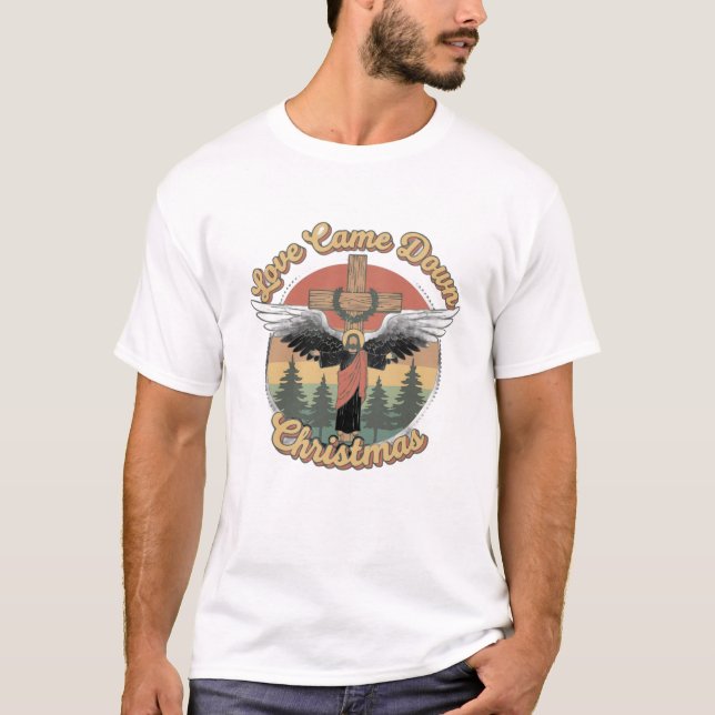 Kärlek Kom Ner Jul T-Shirt (Framsida)