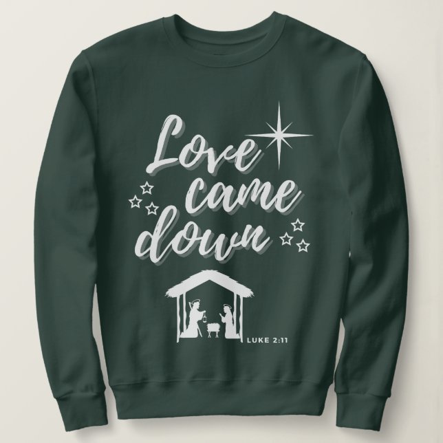 Kärlek kom ner Luke 211 Jesus God jul Julafton T Shirt (Design framsida)