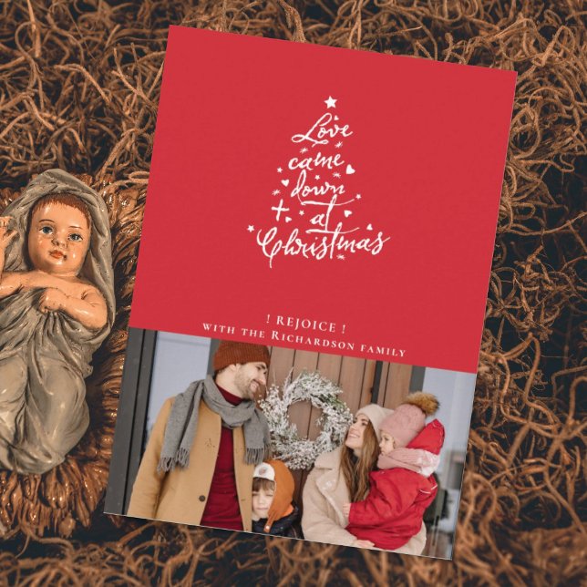 Kärlek kom ner med fotopriskortet julkort (Skapare uppladdad)