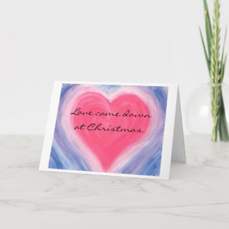Kärlek kom ner på julkortet helgkort