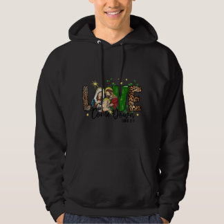 Kärlek kom till kristendomsscenen i Christm Hoodie