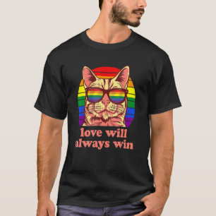 Kärlek Kommer Alltid Att Segra Purride Katt Lgbtq T Shirt