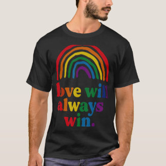 Kärlek kommer alltid att vinna Pridet Rainbow Kid T Shirt