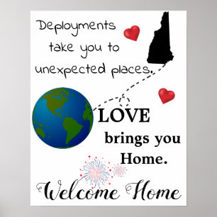 Kärlek kommer med dig det hem- välkomnandehemmet poster